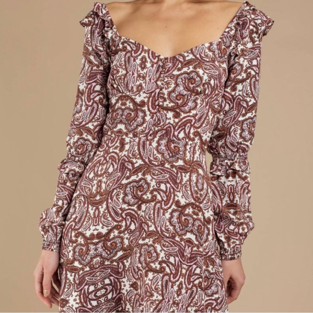 For Love and Lemons Georgi Lilac Paisley Dress XS NWT - Picture 2 of 9